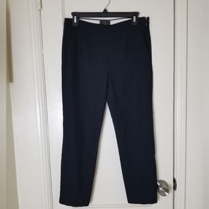 J CREW MARTIE 6 black wool blend side zipper ankle pants